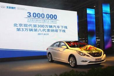 9年創(chuàng)300萬(wàn)紀(jì)錄，北京現(xiàn)代力圖千萬(wàn)